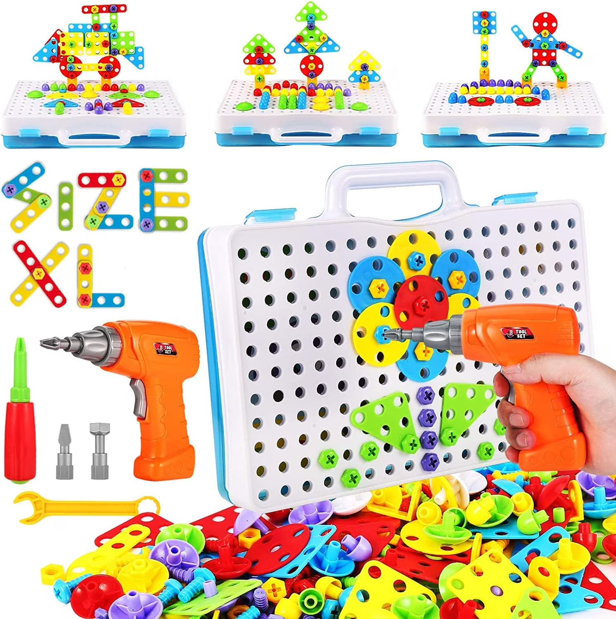 Mosaic Drill Set STEM 3D Construction Engineering Toys Z607