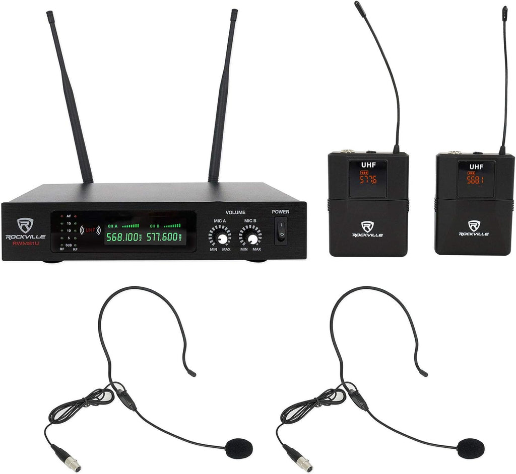 Quad Wireless UHF Handheld/Headset Microphone System 20 Channel Y6722