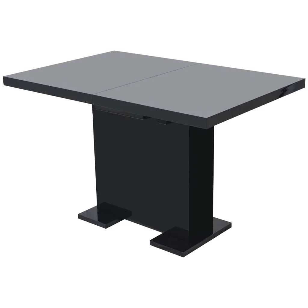High Gloss Black Extendable Dining Table L28615