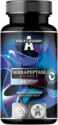 Serrapeptase 120,000 U Vegan Capsules Dietary Supplement S258