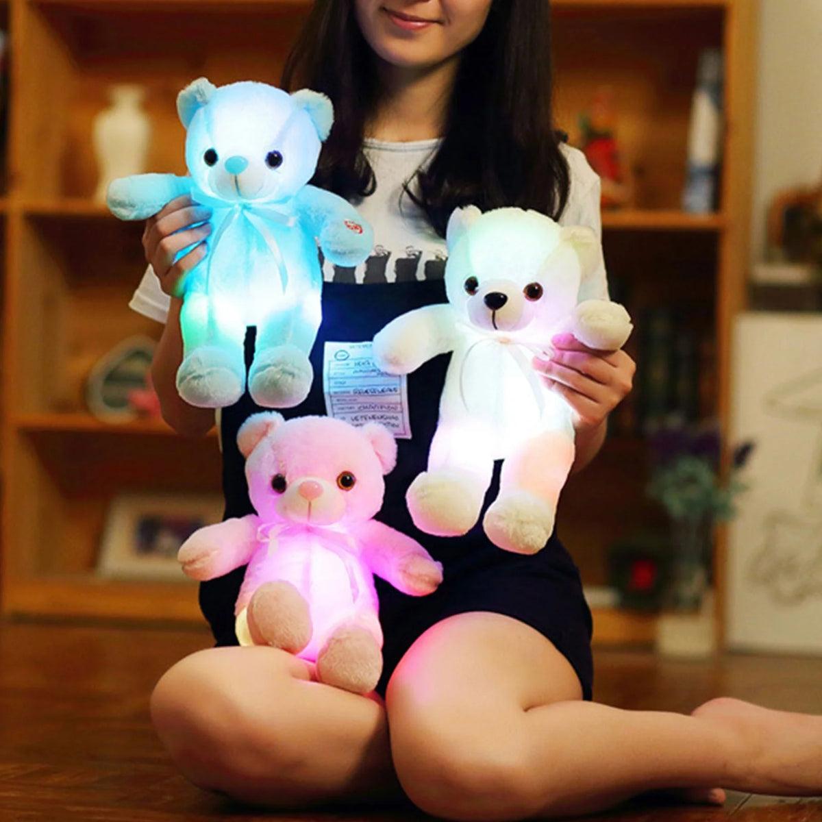 Colorful Glowing LED Teddy Bear Plush Toy F85641