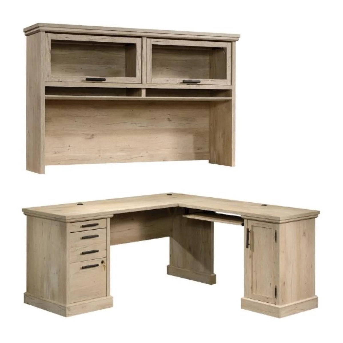 L-Shaped Desk & Large Hutch R350