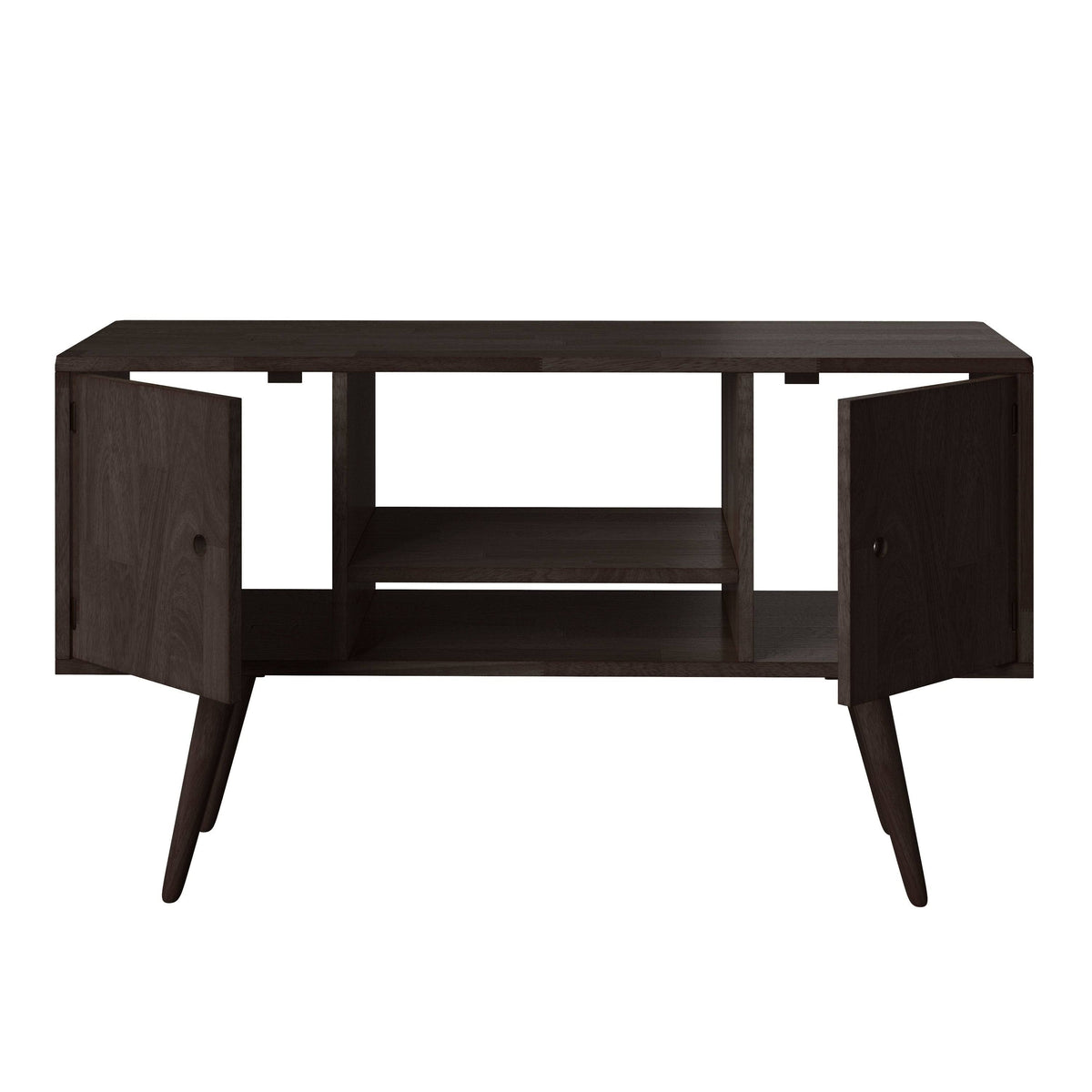 Natural Finish Wood Entertainment Cabinet with Doors A77955