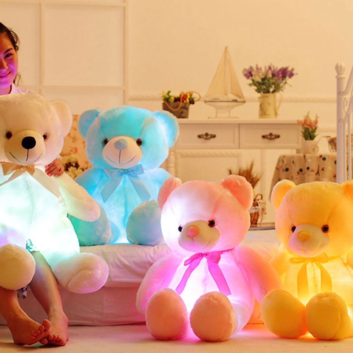 Colorful Glowing LED Teddy Bear Plush Toy F85641