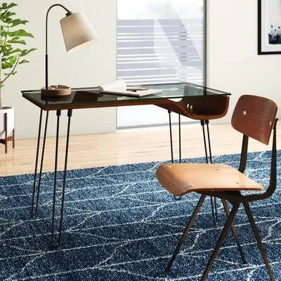 Brown/Black Glass Desk J1560