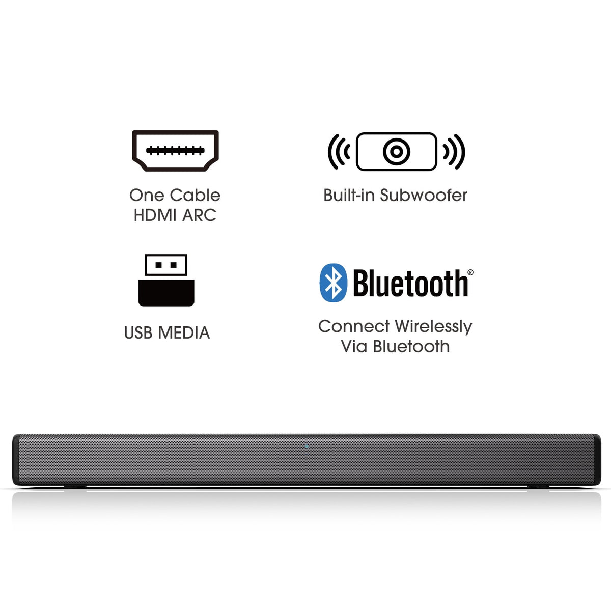 2.1 Channel Sound Bar with Built-in Subwoofer Q974946