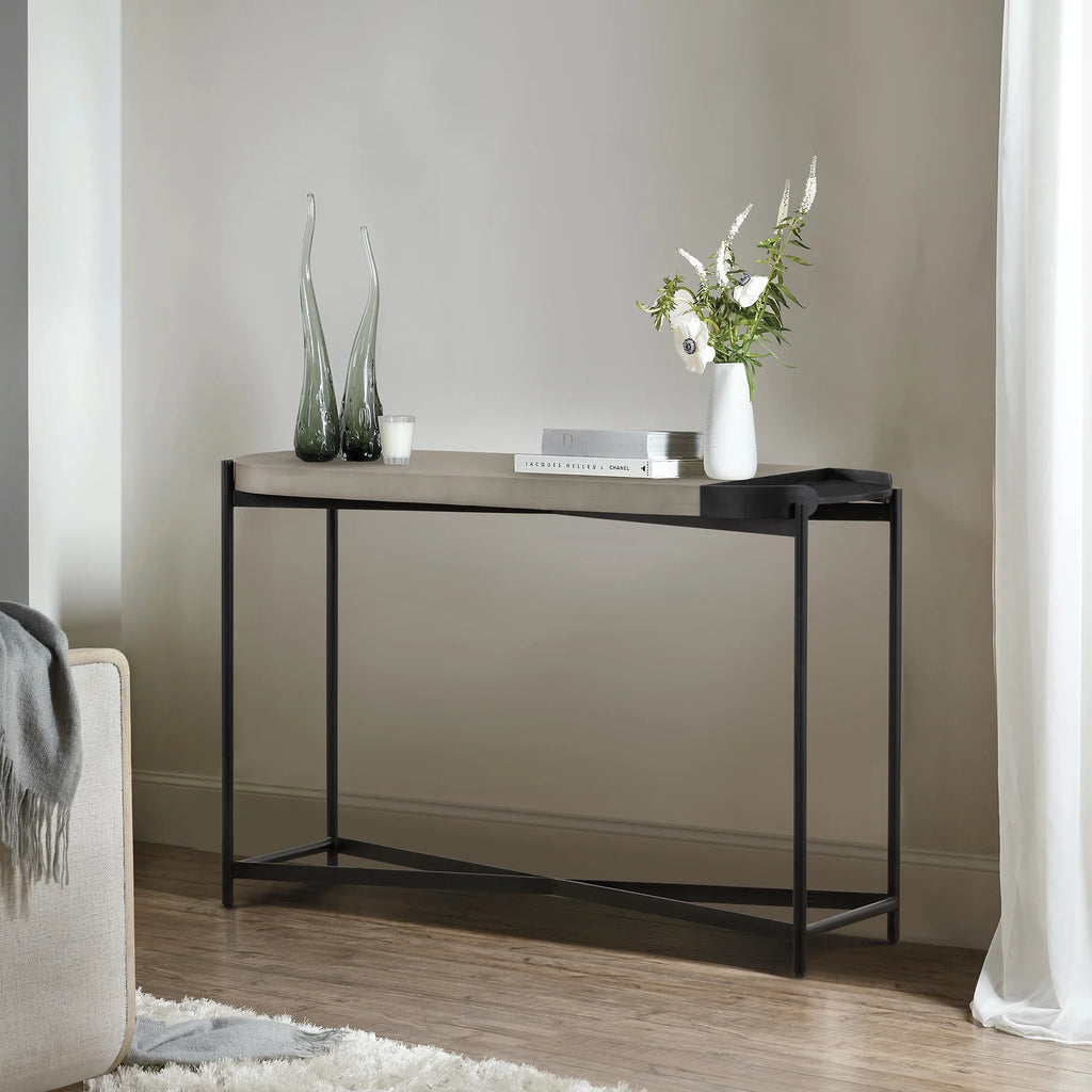 47" Stone Concrete Console Table R1826