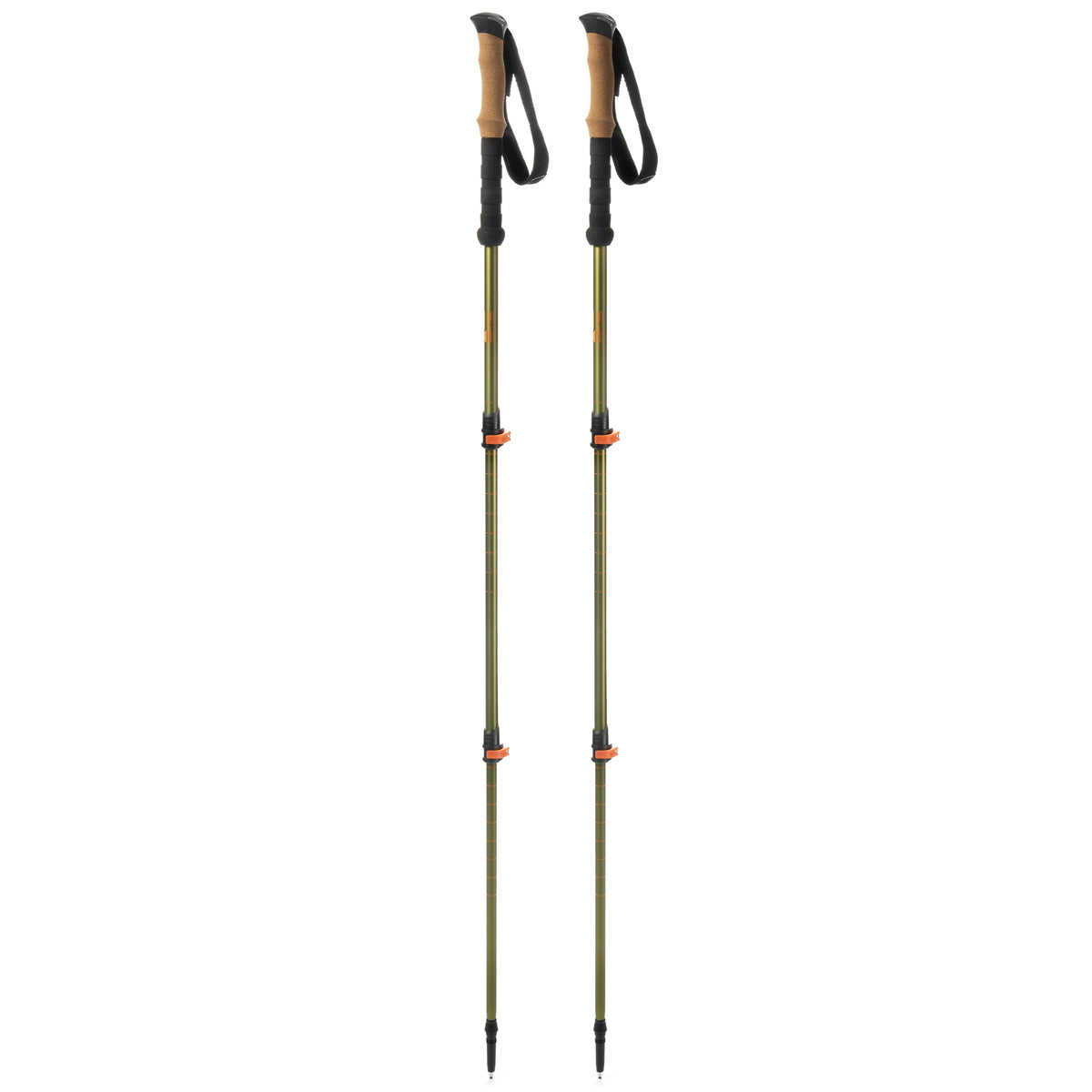 Aluminum Adjustable Quick Lock Trekking Poles Cork Grip 2-Pack Y6747
