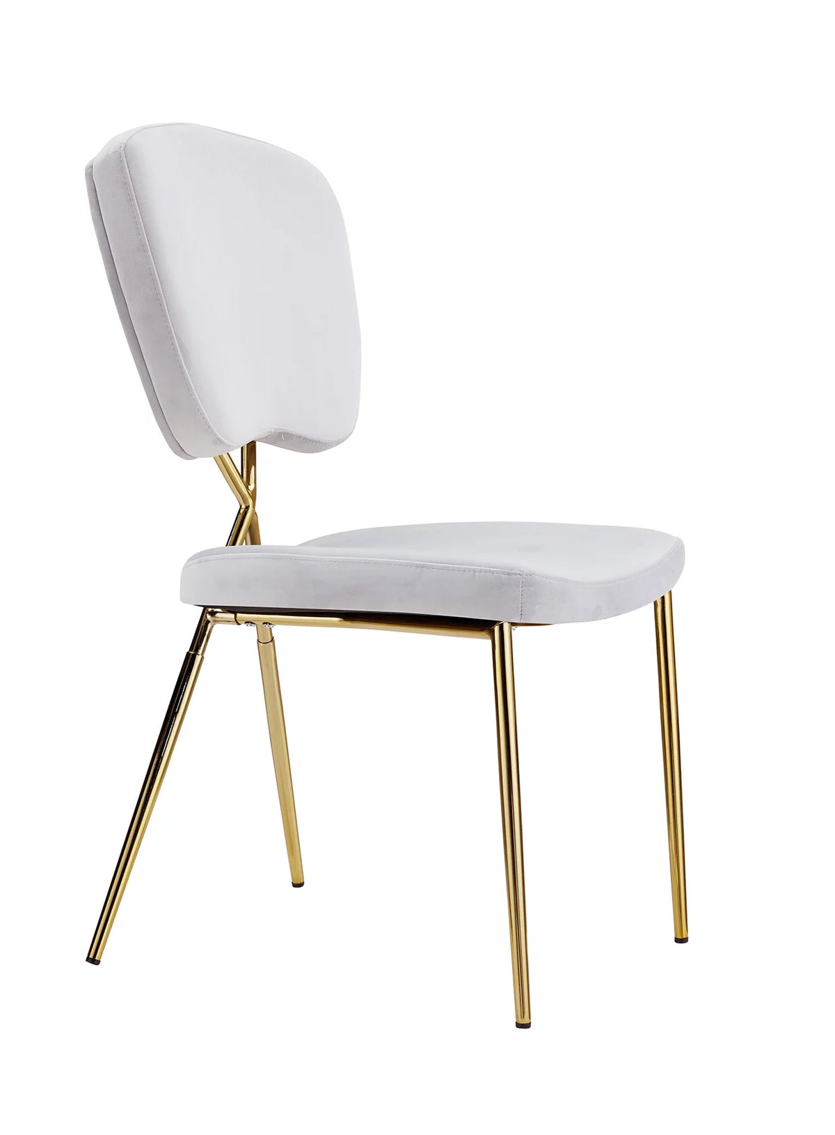 Velvet Upholstered Dining Chair Set of 2 A718901