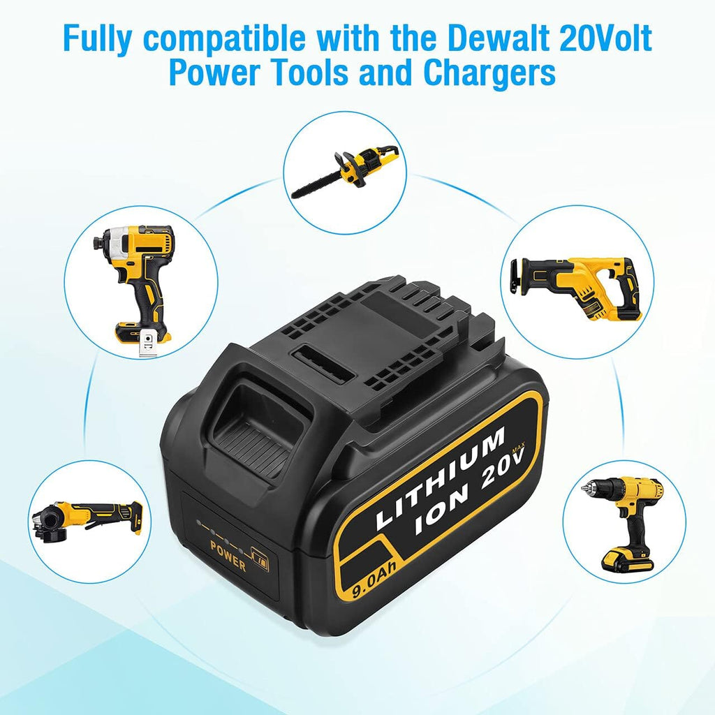 20V 9.0Ah Replacement Battery Pack of 2 X804