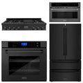 48 In. Black Stainless Steel 4-Piece Appliance Package F2591