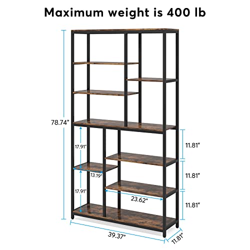 79 inches Tall 8-Tier Wood Bookshelf F2105