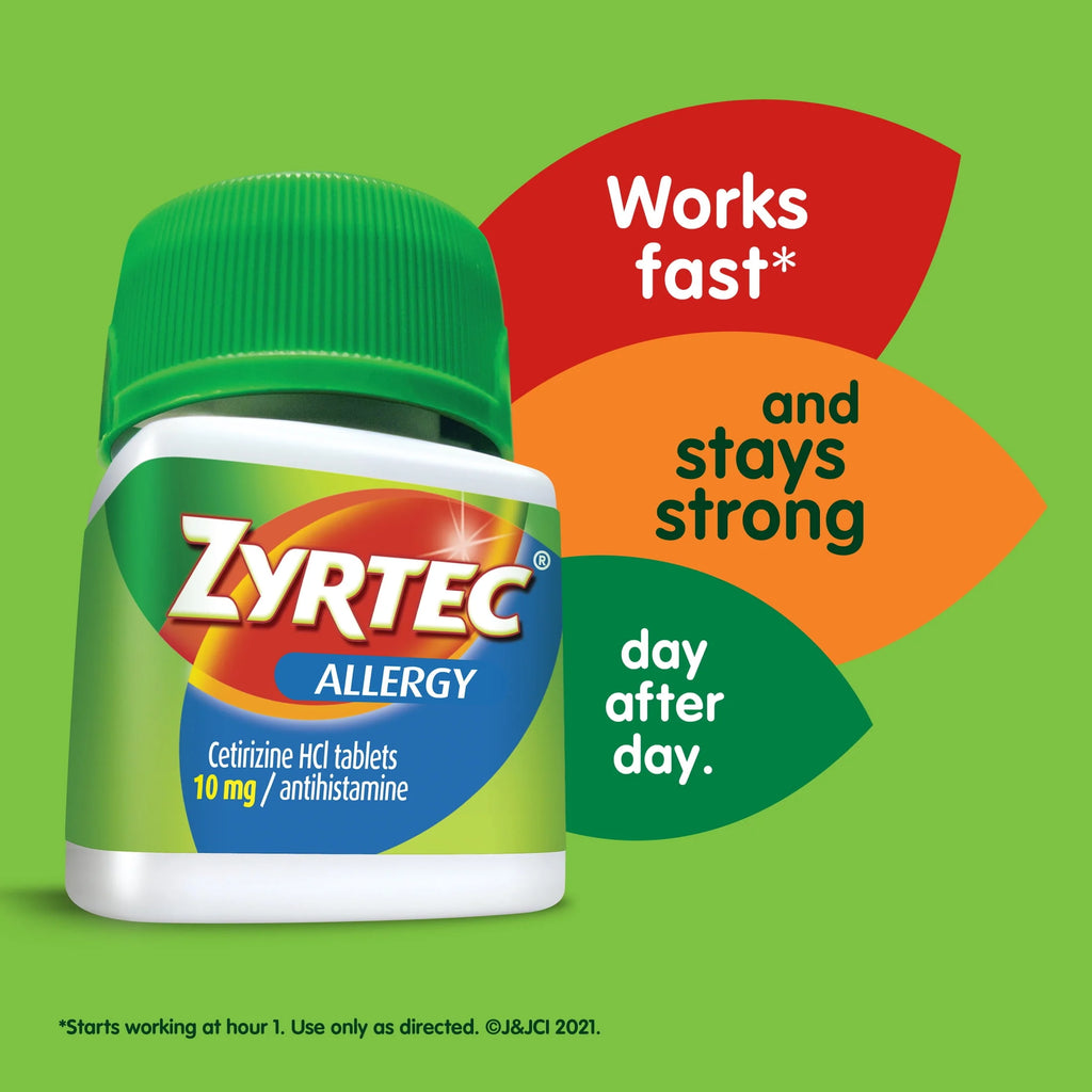 24 Hour Allergy Relief Tablets 10 mg Cetirizine HCl 30 Ct O491700