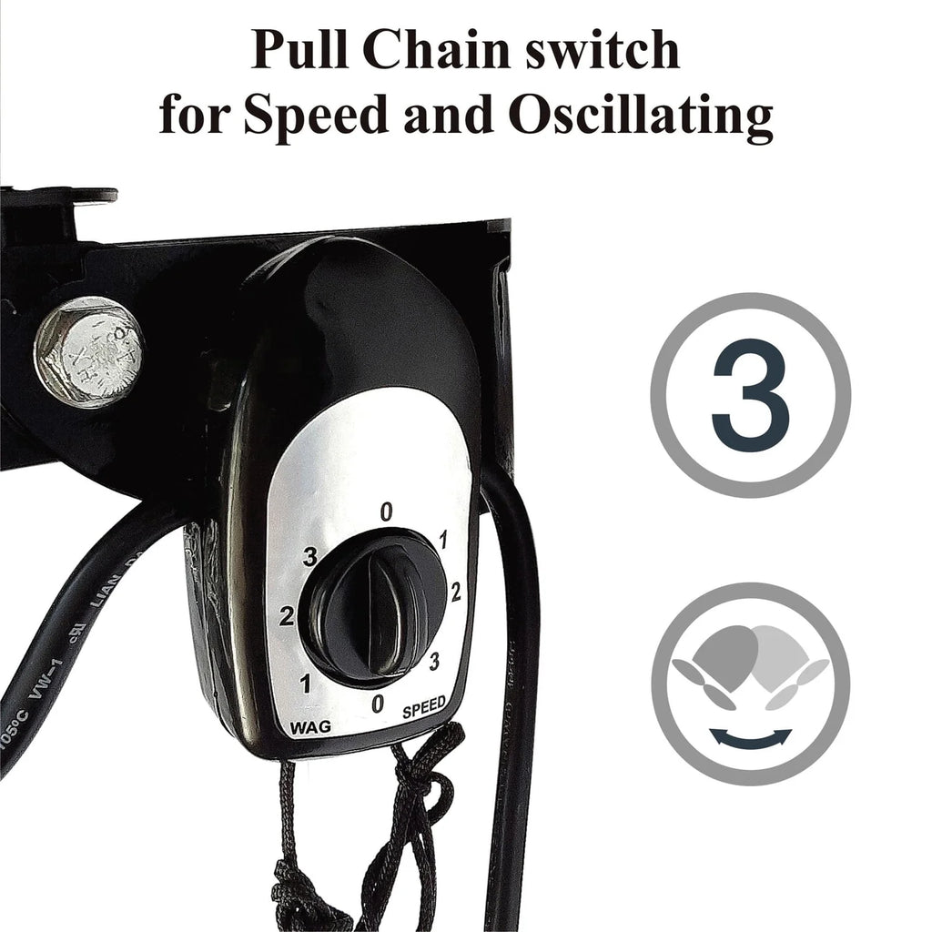 18 Inch 3 Speed Oscillating Wall Mount Fan I10420