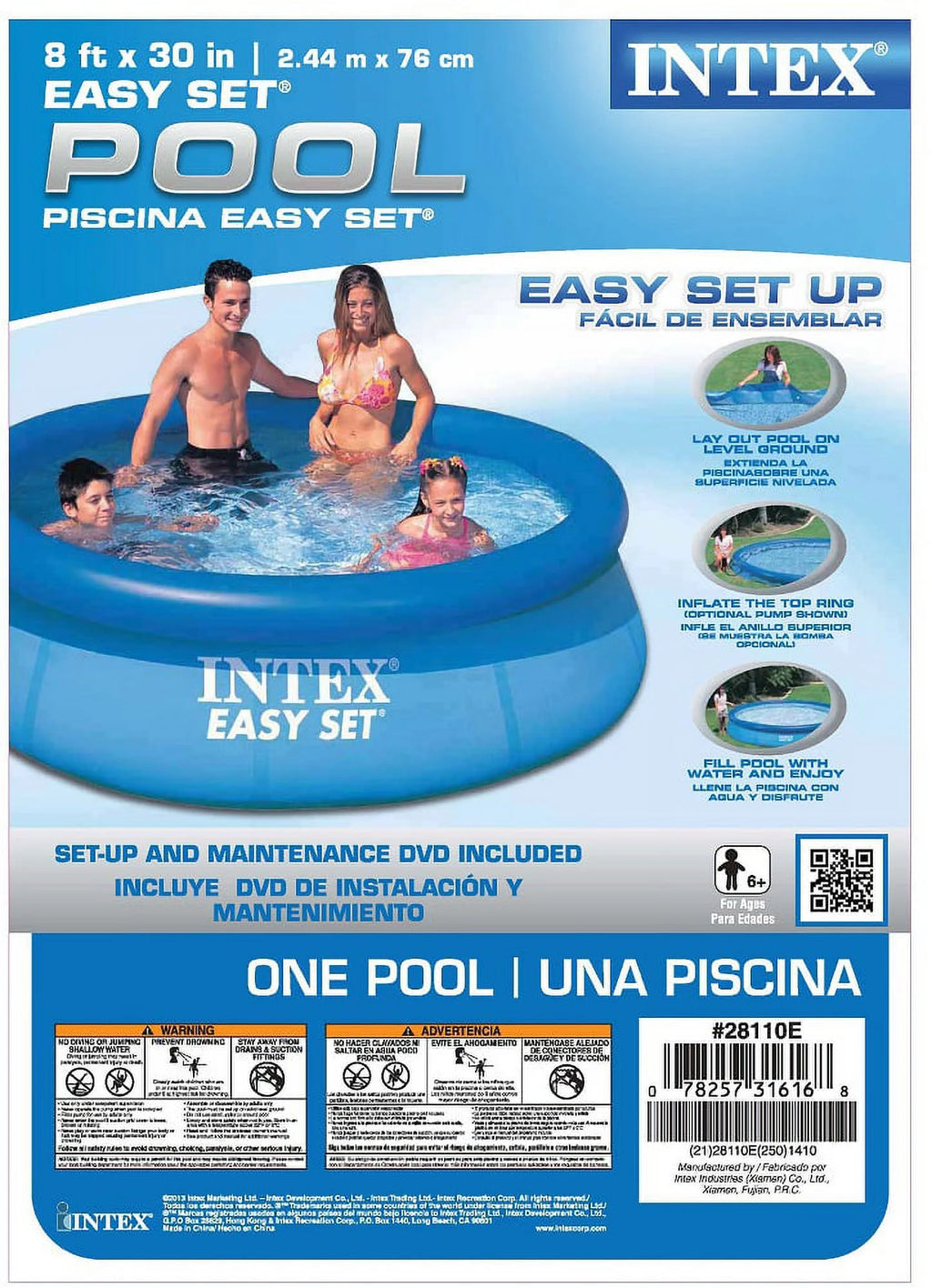 8ft x 30in Easy Set Swimming Pool P347739