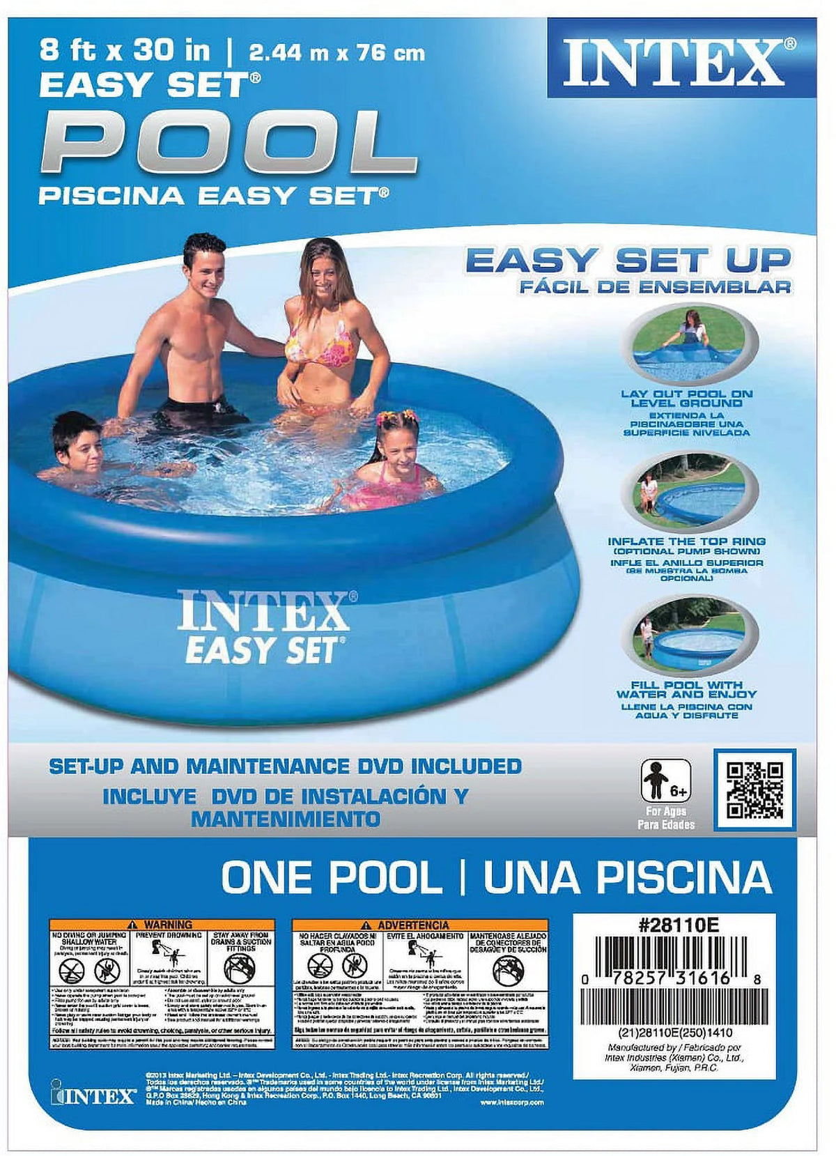 8ft x 30in Easy Set Swimming Pool P347739