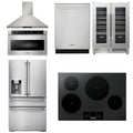 30 Induction Cooktop, Hood, Microwave, Refrigerator, Dishwasher, Wine Cooler X9256