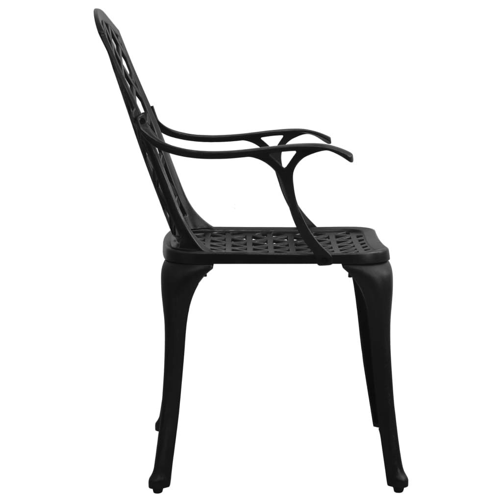 5 Piece Cast Aluminum Black Bistro Set B2570