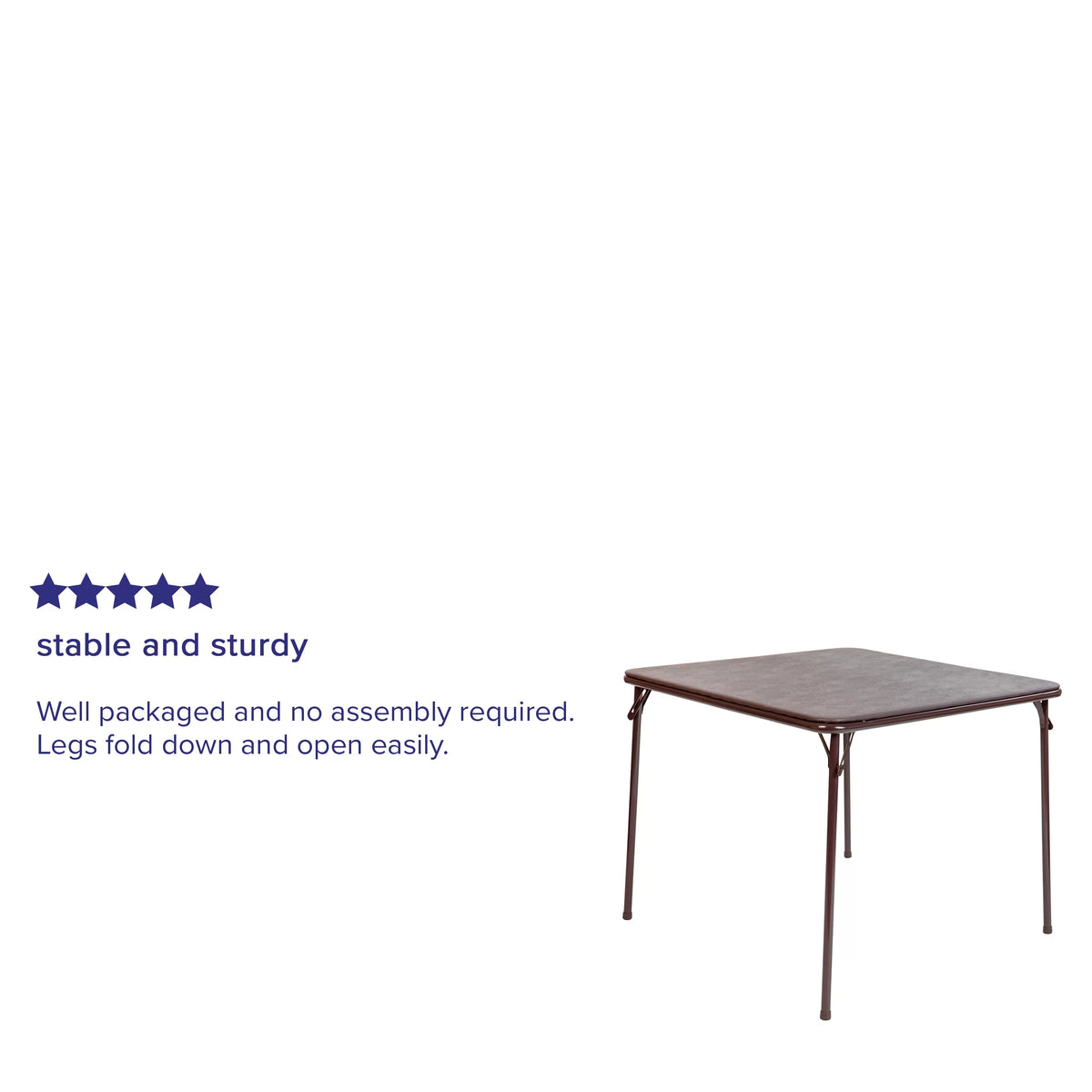 Brown Folding Card Table C5659