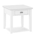 Solid Wood End Table in White S306