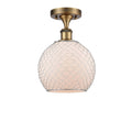 Farmhouse Chicken Wire 1 Light Semi-Flush Mount S6736