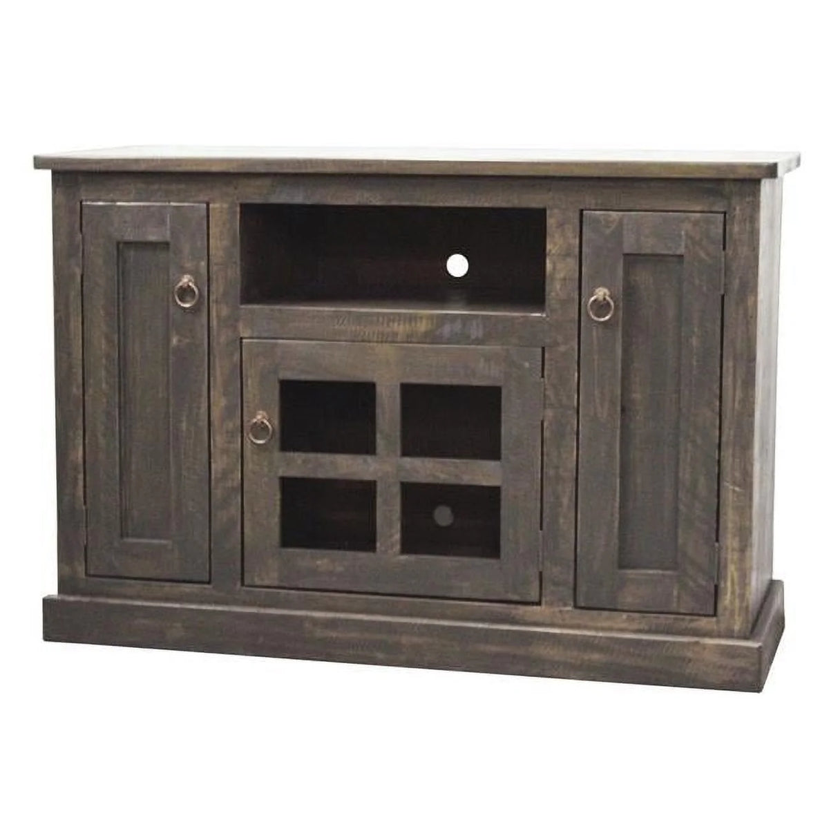 47 in. Rustic TV Stand with 2 Wood Shelves E339602