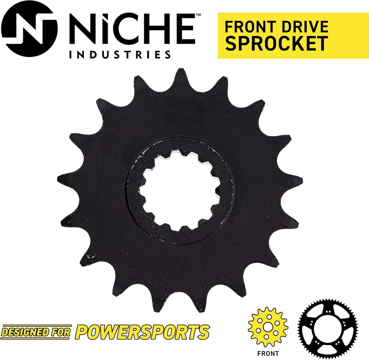 Drive Sprocket Chain Combo Front 17 Rear 45 Tooth 530HZ Standard 122 Links Pack of 2 K2527